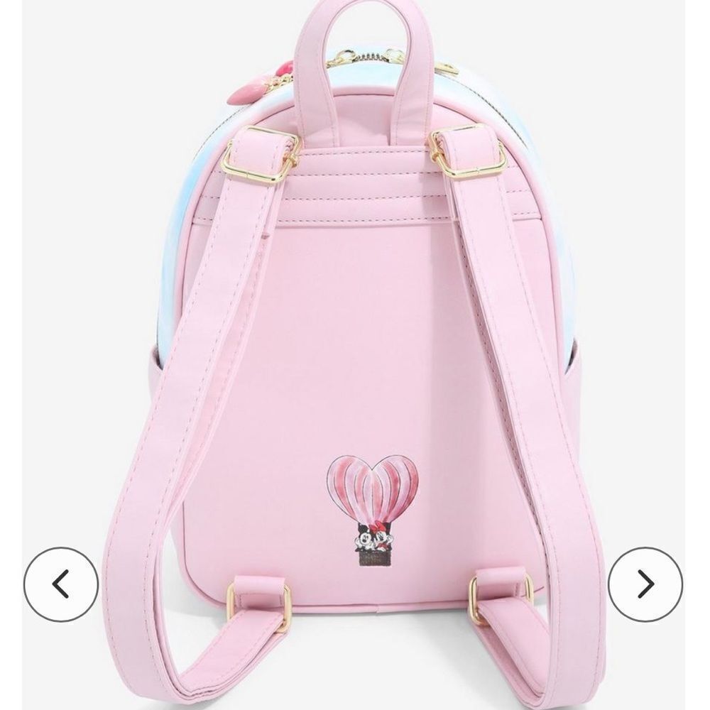 Her Universe Disney Mickey and Minnie Mouse Heart Balloon Mini Backpack NWT - Picture 3 of 13